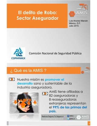 El delito de Robo-Sector Asegurador-Mexico 2015