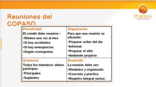 Reuniones del
COPASO
 