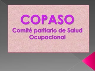 COPASO Comité paritario de Salud Ocupacional 