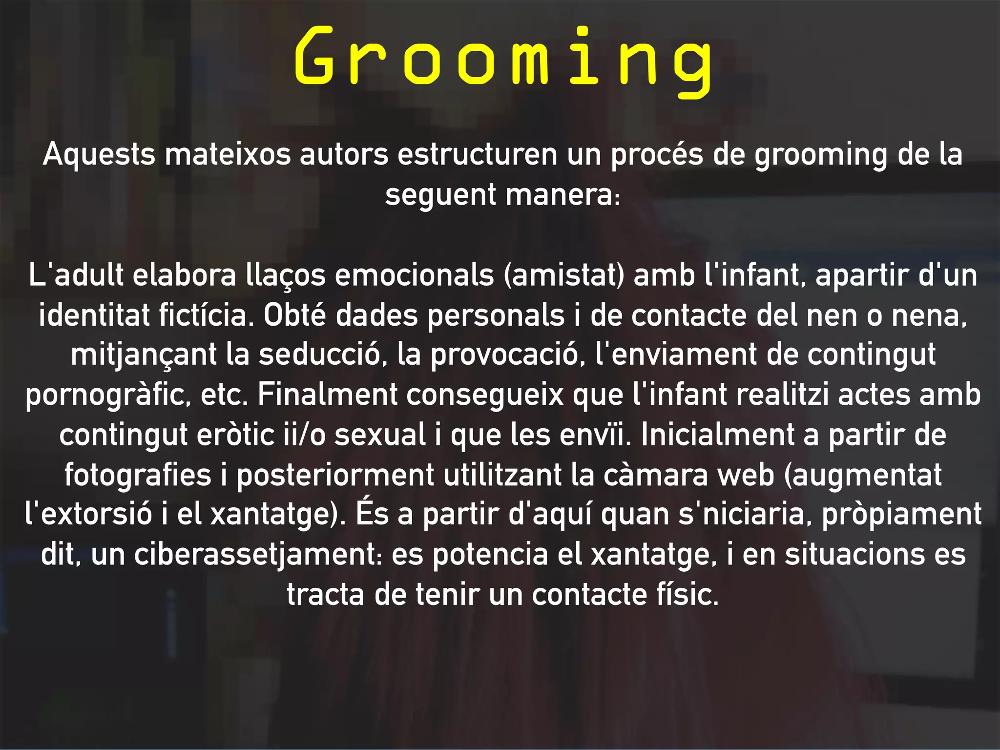 Neomachismos: nuevos ataques, 
nuevas respuestas 
(Anna Burgos // Miriam Solà) 
Font: 
h@ps://www.diagonalperiodico.net/libertades/neomachismos-­‐nuevos-­‐ataques-­‐nuevas-­‐respuestas.html 
‘Diversos 
análisis 
coinciden 
en 
que 
tales 
discursos 
no 
son 
tan 
nuevos 
sino 
que 
son 
el 
resultado 
de 
la 
actualización, 
a 
través 
de 
modos 
y 
canales 
disXntos, 
de 
una 
lógica 
patriarcal 
de 
dominación 
y 
explotación 
más 
que 
consolidada 
en 
el 
Xempo. 
Una 
lógica 
que 
sigue 
operando 
a 
través 
de 
canales 
clásicos 
a 
los 
que 
ahora 
hay 
que 
sumar 
los 
nuevos 
medios 
en 
el 
terreno 
de 
lo 
virtual 
(blogs, 
redes 
sociales, 
plataformas, 
foros).’ 
 