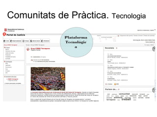 Comunitats de Pràctica. Tecnologia
Plataforma
Tecnológic
a
 