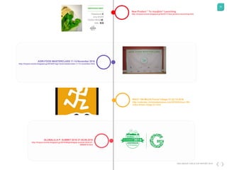 39
DKG GROUP CSR & COP REPORT 2016
ROUT 100 MILES Forest Village 21-22.10.2016
http://calendar.christoskatsanos.com/2016/05/rout-100-
miles-forest-village-21.html
AGRI-FOOD MASTERCLASS 11-14 November 2016
http://tropos-events.blogspot.gr/2016/07/agri-food-masterclass-11-13-november.html
New Product " Το περιβόλι" Launching
http://tropos-events.blogspot.gr/2016/11/new-product-launching.html
GLOBALG.A.P. SUMMIT 2016 27-28.09.2016
http://tropos-events.blogspot.gr/2016/06/globalgap-summit-2016-27-
28092016.html
 