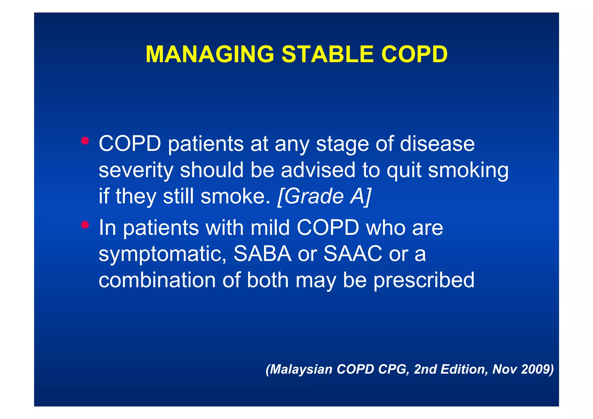 The 2009 COPD Malaysian Guidelines - What's Important From Emergency ...