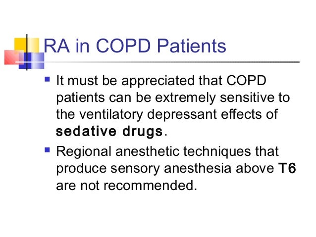 Anesthesia Management in COPD Patients