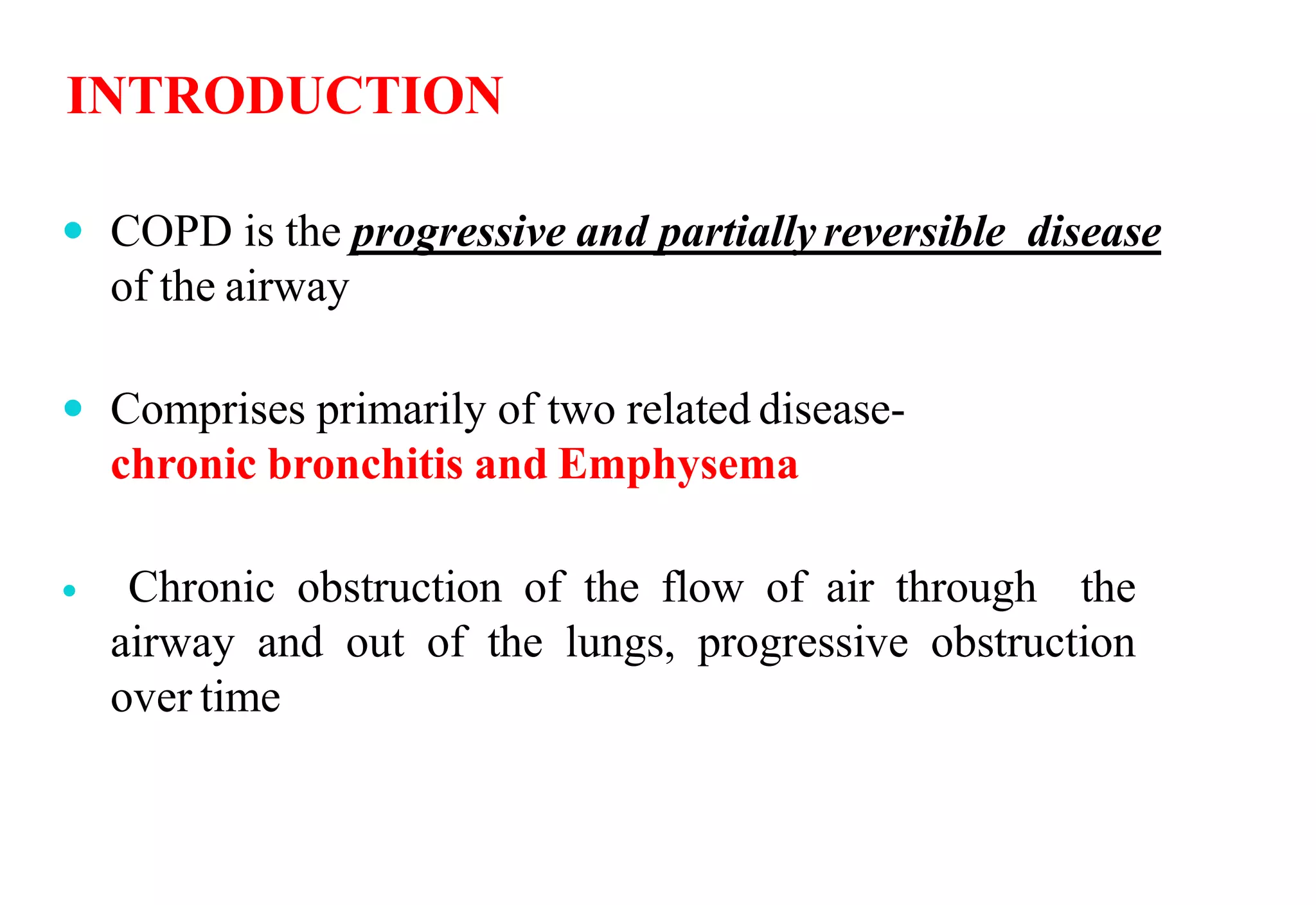 Chronic obstructive pulmonary diseases & Nursing care. | PPTX