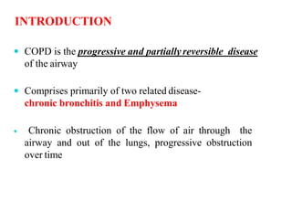 Chronic obstructive pulmonary diseases & Nursing care. | PPTX
