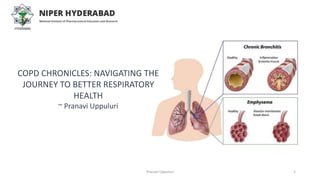 Pranavi Uppuluri 1
COPD CHRONICLES: NAVIGATING THE
JOURNEY TO BETTER RESPIRATORY
HEALTH
~ Pranavi Uppuluri
 