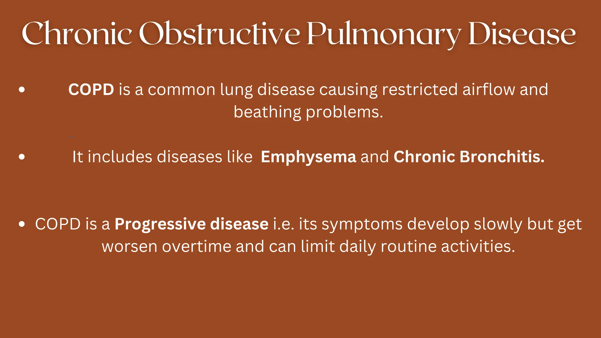 COPD : Stages, Causes, Symptoms & Treatment | PDF