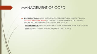 COPD your lung for life, risk factors, mechanism of action | PPTX