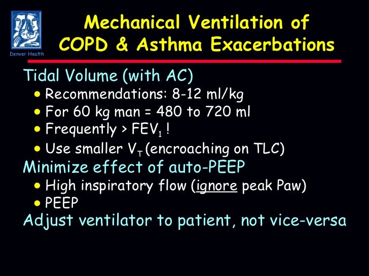 Mechanical Ventilation of Patients with COPD and Asthma