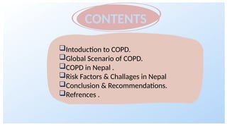 Slide on the COPD . A details information for medical student | PPTX