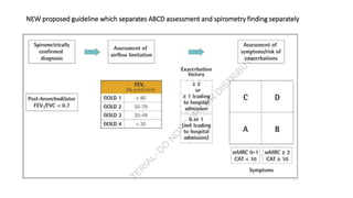 NEW proposed guideline which separates ABCD assessment and spirometry finding separately
 