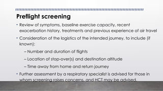 COPD Assessment for air travel in aviation | PPTX