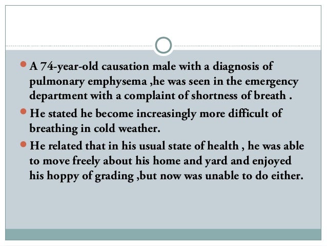 Emphysema case study examples picture