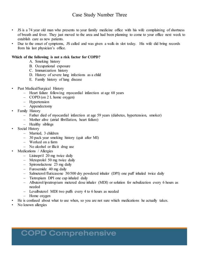 Copd case studynumberthree