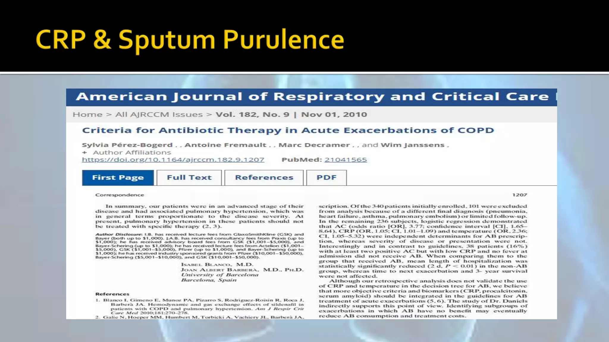 COPD: Management of Acute Exacerbation | PPTX