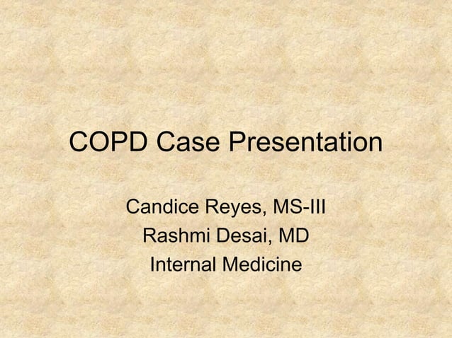 Chronic Obstructive Pulmonary Disease Exacerbation | PPT