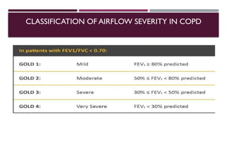 CLASSIFICATION OF AIRFLOW SEVERITY IN COPD
 