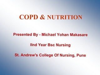 COPD & NUTRITION
 