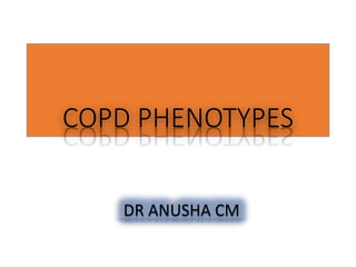 COPD PHENOTYPES
DR ANUSHA CM
 