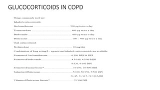 GLUCOCORTICOIDS IN COPD
 