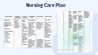 Nursing Care Plan
 