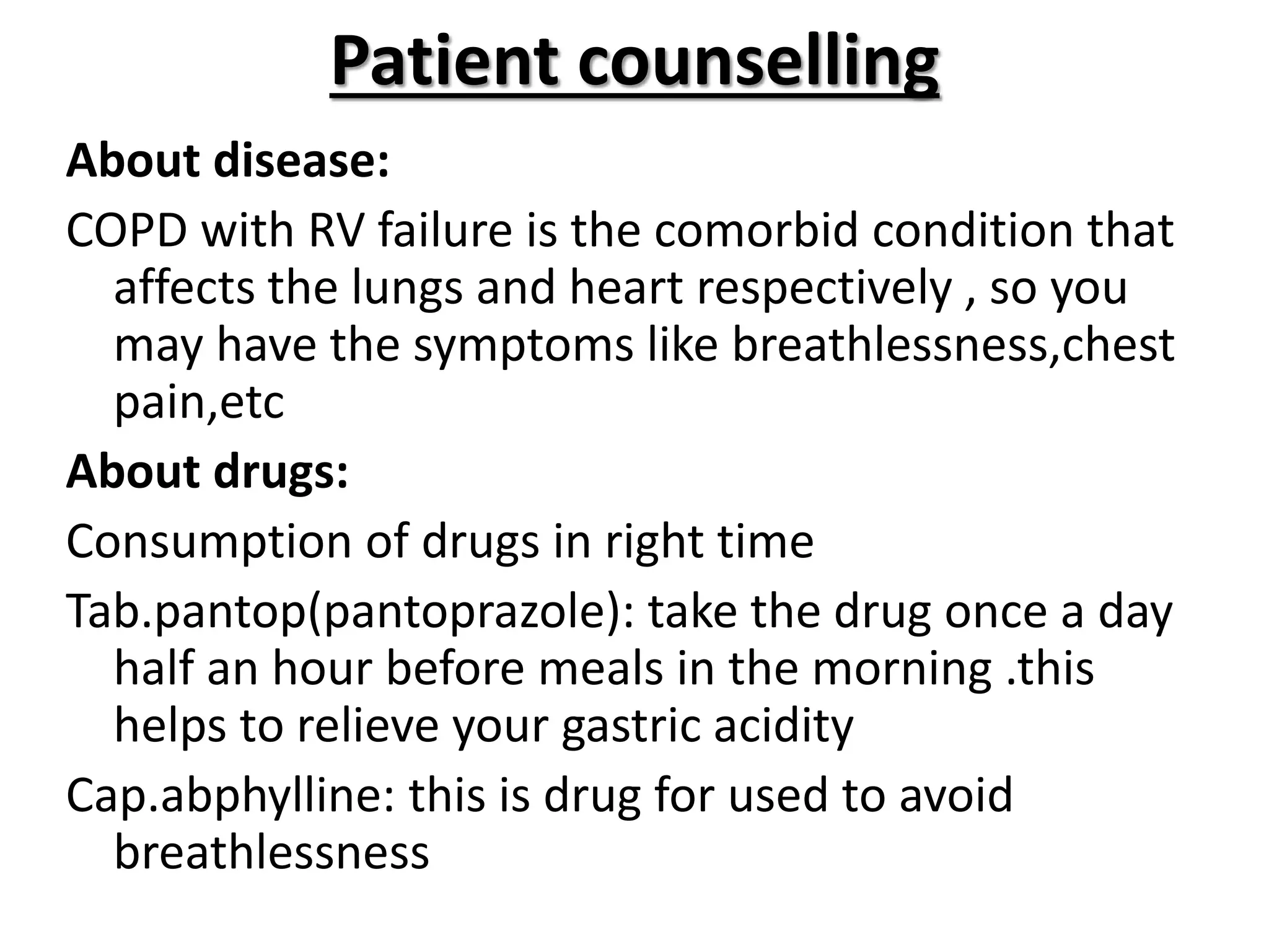 COPD with RV failure - Case Presentation | PPTX