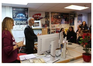 Grabación cuña en Cope Ourense con motivo del V Festival del Libro
