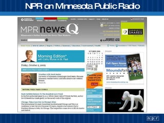 NPR on Minnesota Public Radio 