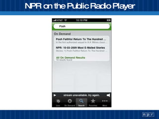 NPR on the Public Radio Player 