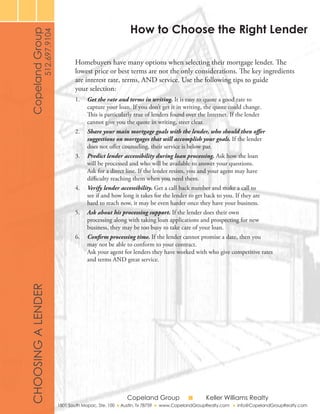 Copeland Group Buyer Packet