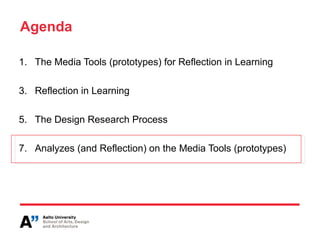Design Research on Media Tools for Reflection in Learning