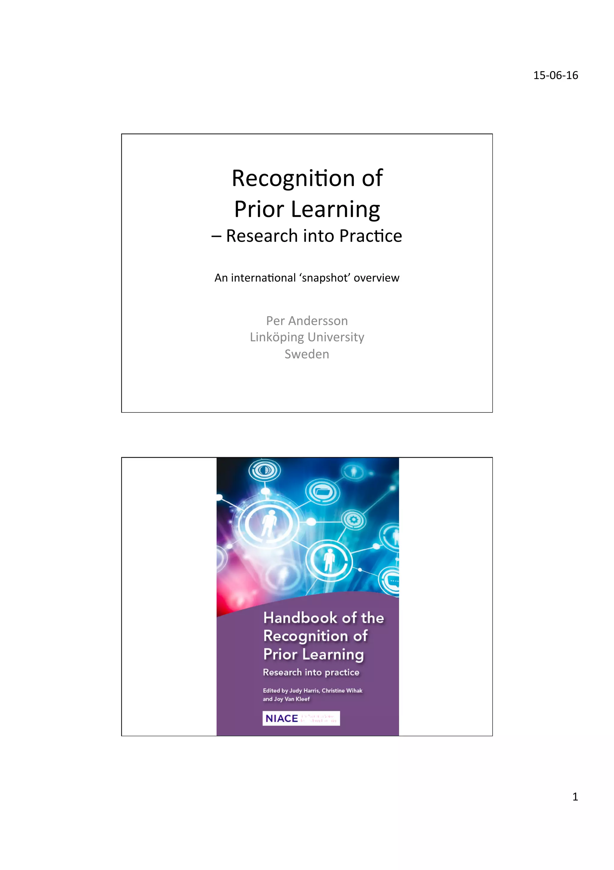 Recognition of Prior Learning | PDF