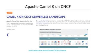 Apache Camel K on CNCF
https://camel.apache.org/blog/CamelK-CNCF-Landscape/
 