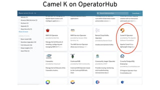 Camel K on OperatorHub
 