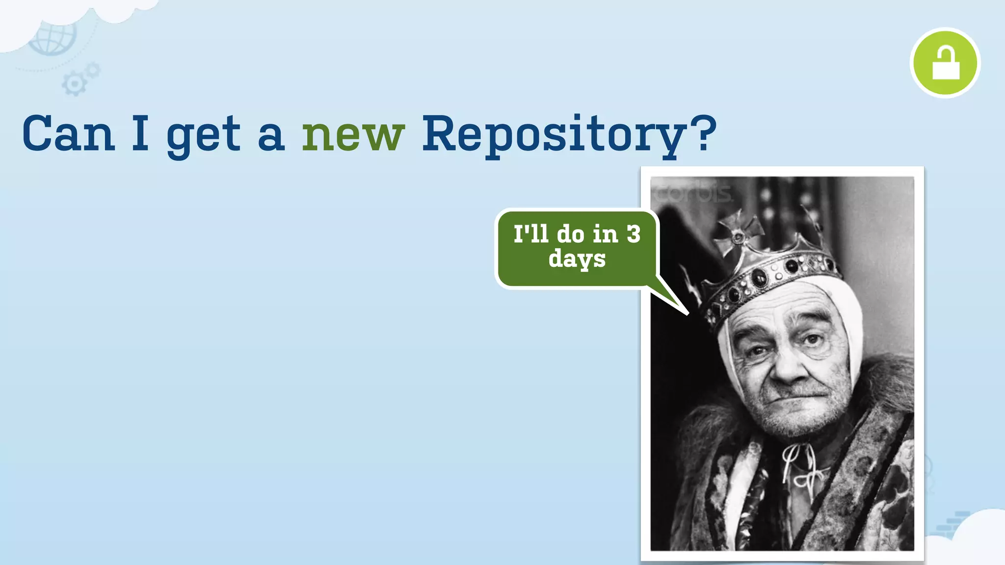 Can I get a new Repository?
I'll do in 3
days
 