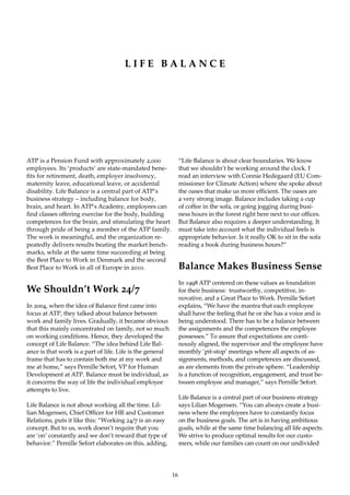 Copenhagen balance report - How Danish Work Design Creates Productivity ...