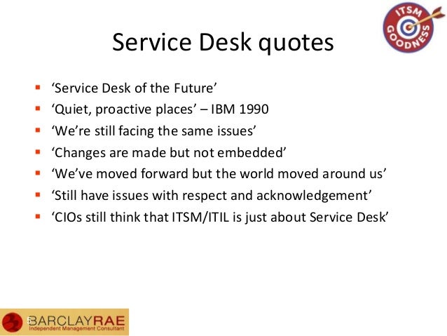 Copenhagen Keynote Service Desk Future Presentation Barclay Rae