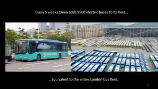 3
Every 5 weeks China adds 9500 electric buses to its fleet…
…Equivalent to the entire London bus fleet.
 