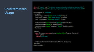 CRUD with Polymer 2.0 | PDF