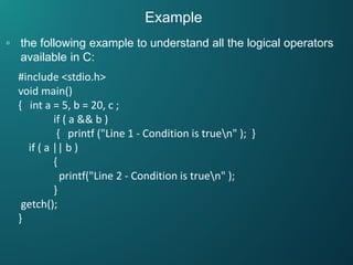 C operators | PPTX
