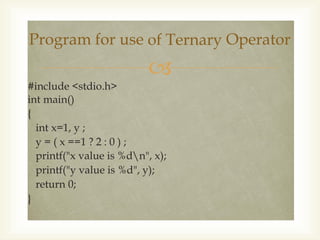 Types of Operators in C programming .pdf