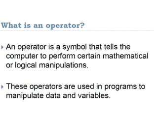 Types of Operators in C programming .pdf
