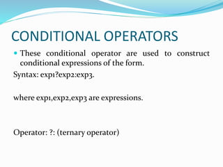 C operators ppt | PPT
