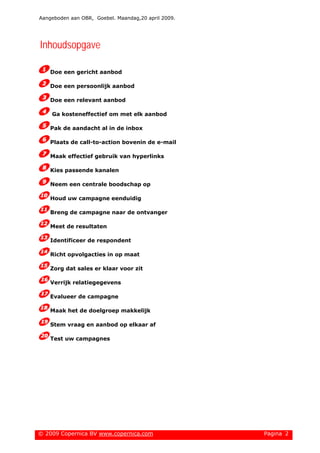 Copernica E Mail Tot Sale