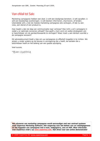 Copernica E Mail Tot Sale