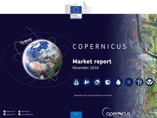 C O P E R N I C U S
Market report
November 2016
Prepared by PwC for the European Commission
Copernicus EU
Copernicus EU
Copernicus EU
www.Copernicus.eu Space
 