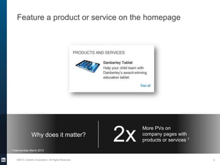 Feature a product or service on the homepage




                                                       2x
               ...