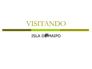 VISITANDO ISLA DE MAIPO 
