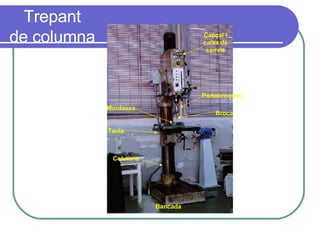 Trepant de columna Bancada Capçal i caixa de canvis Portabroques Broca Taula Mordassa Columna 
